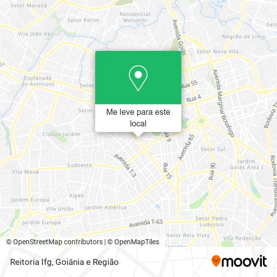 Reitoria Ifg mapa