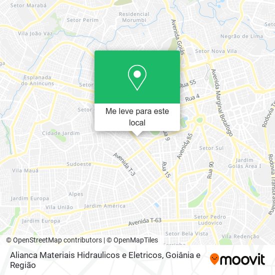 Alianca Materiais Hidraulicos e Eletricos mapa