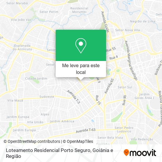 Loteamento Residencial Porto Seguro mapa