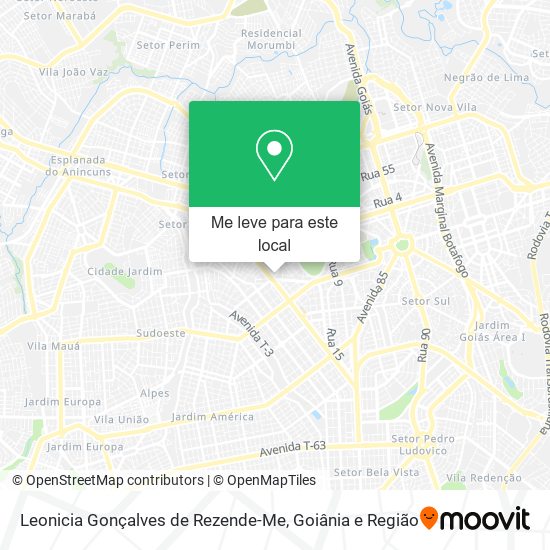 Leonicia Gonçalves de Rezende-Me mapa