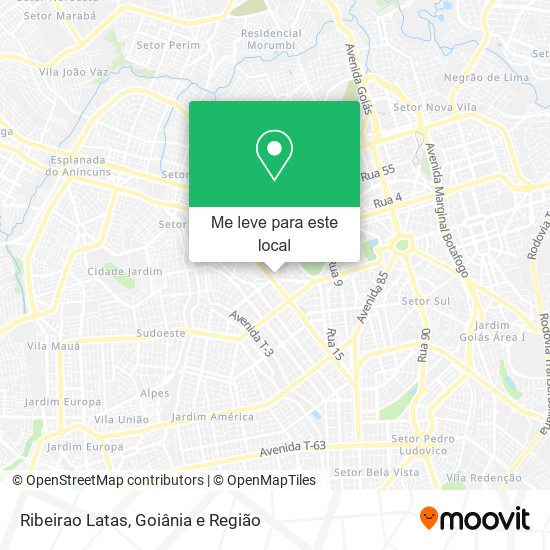 Ribeirao Latas mapa