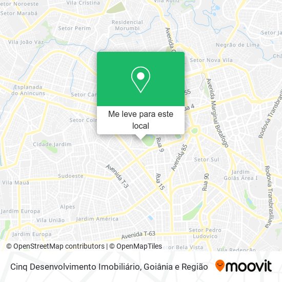 Cinq Desenvolvimento Imobiliário mapa