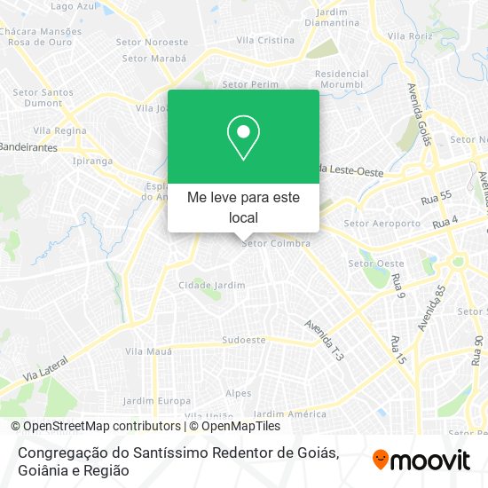 Congregação do Santíssimo Redentor de Goiás mapa