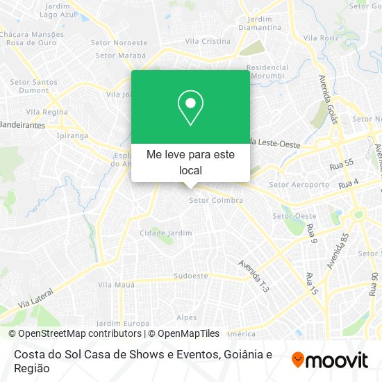 Costa do Sol Casa de Shows e Eventos mapa