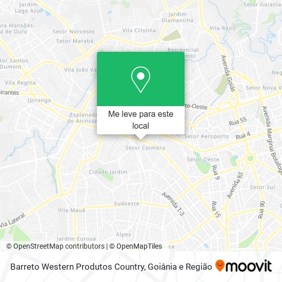 Barreto Western Produtos Country mapa