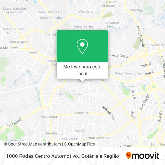 1000 Rodas Centro Automotivo. mapa