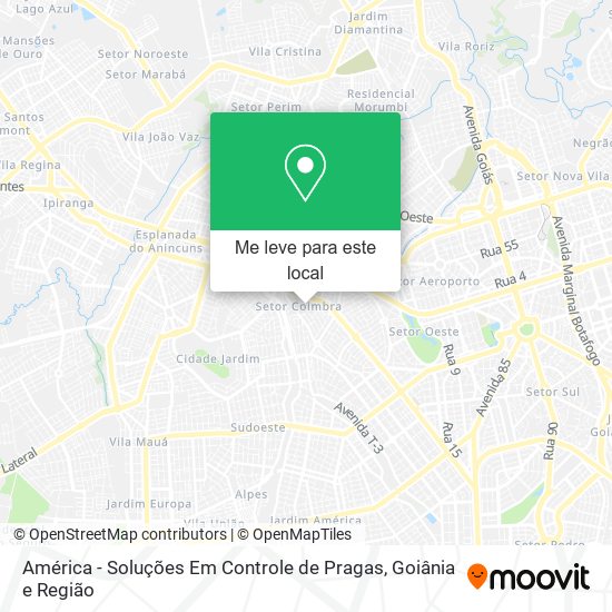 América - Soluções Em Controle de Pragas mapa