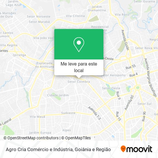 Agro Cria Comércio e Indústria mapa