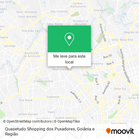 Quasetudo Shopping dos Puxadores mapa