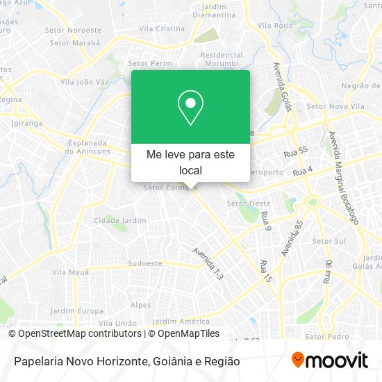 Papelaria Novo Horizonte mapa