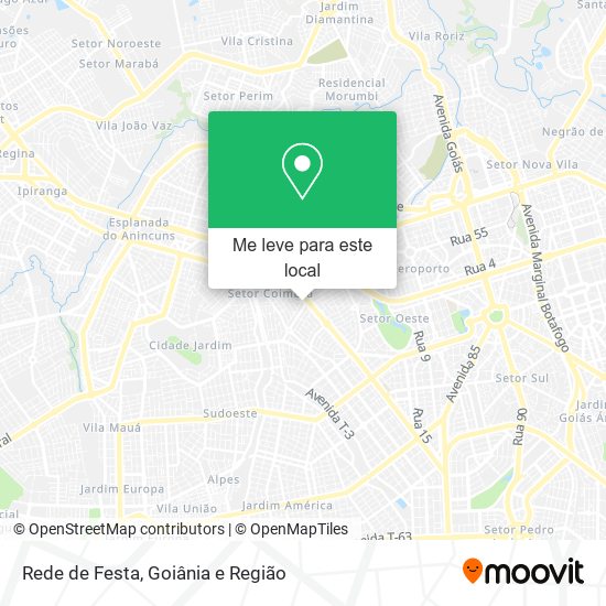 Rede de Festa mapa