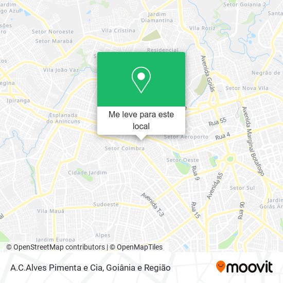 A.C.Alves Pimenta e Cia mapa