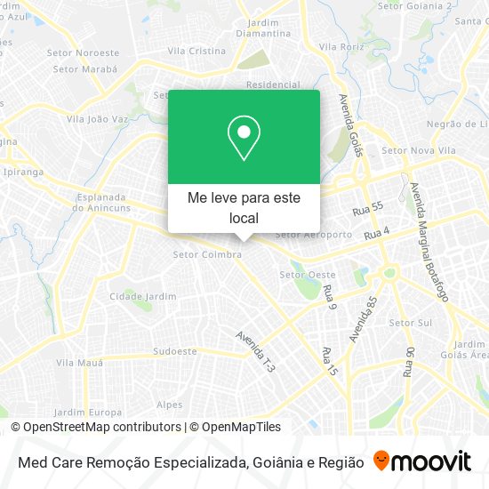 Med Care Remoção Especializada mapa