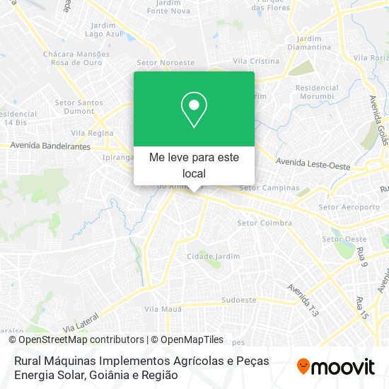 Rural Máquinas Implementos Agrícolas e Peças Energia Solar mapa