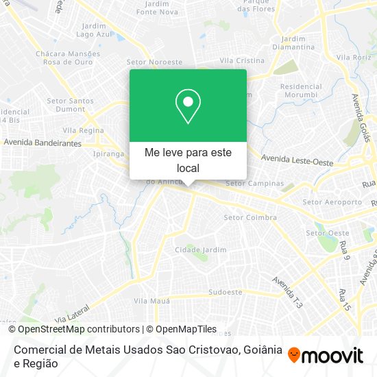 Comercial de Metais Usados Sao Cristovao mapa