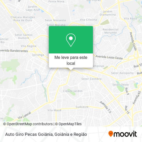 Auto Giro Pecas Goiânia mapa