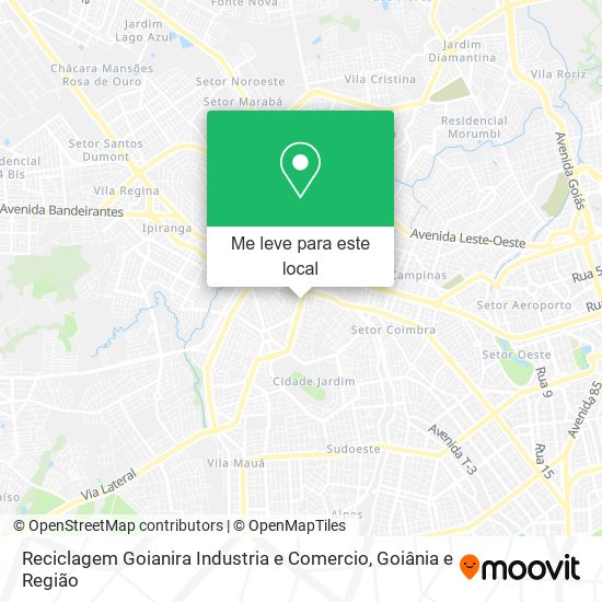 Reciclagem Goianira Industria e Comercio mapa