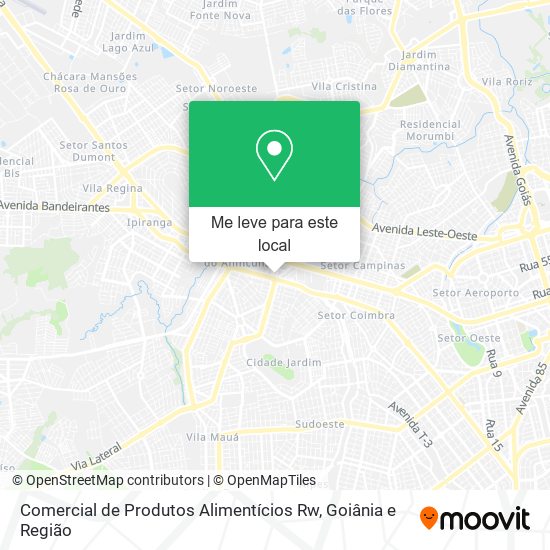 Comercial de Produtos Alimentícios Rw mapa