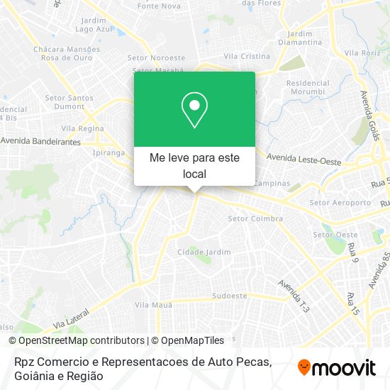 Rpz Comercio e Representacoes de Auto Pecas mapa