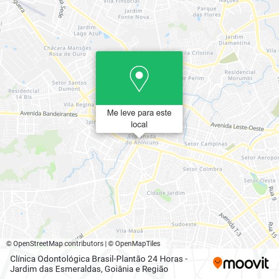Clínica Odontológica Brasil-Plantão 24 Horas - Jardim das Esmeraldas mapa