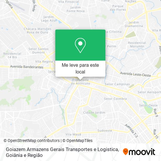 Goiazem Armazens Gerais Transportes e Logistica mapa