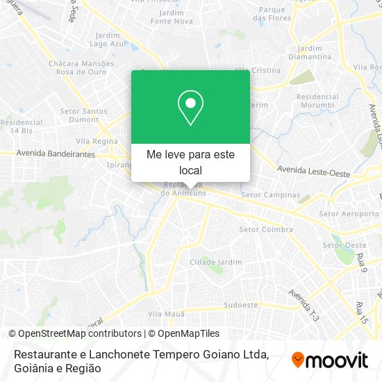 Restaurante e Lanchonete Tempero Goiano Ltda mapa