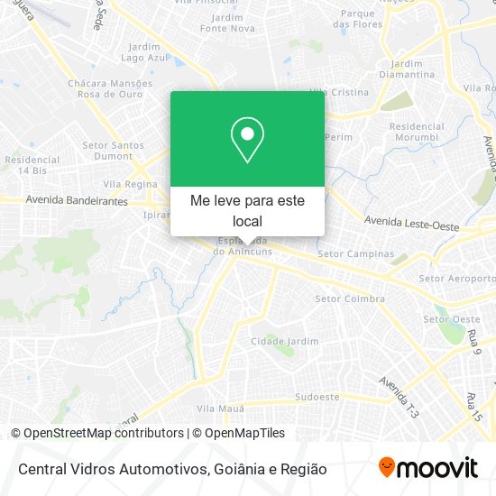 Central Vidros Automotivos mapa