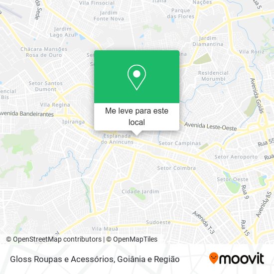 Gloss Roupas e Acessórios mapa