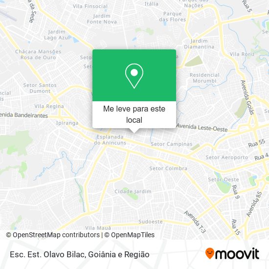 Esc. Est. Olavo Bilac mapa