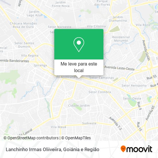 Lanchinho Irmas Oliiveiira mapa