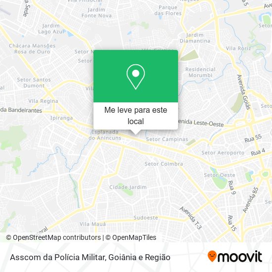 Asscom da Polícia Militar mapa