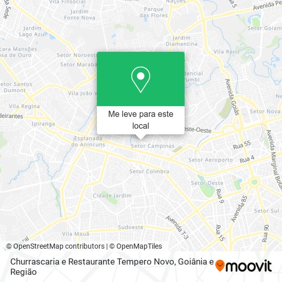 Churrascaria e Restaurante Tempero Novo mapa