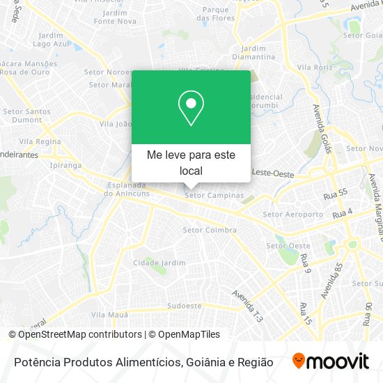 Potência Produtos Alimentícios mapa