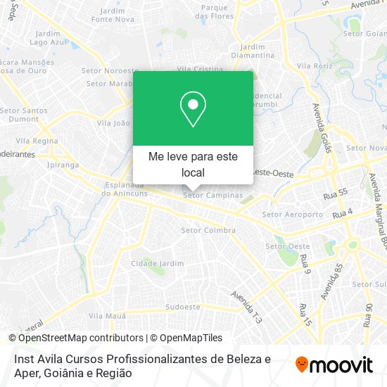 Inst Avila Cursos Profissionalizantes de Beleza e Aper mapa