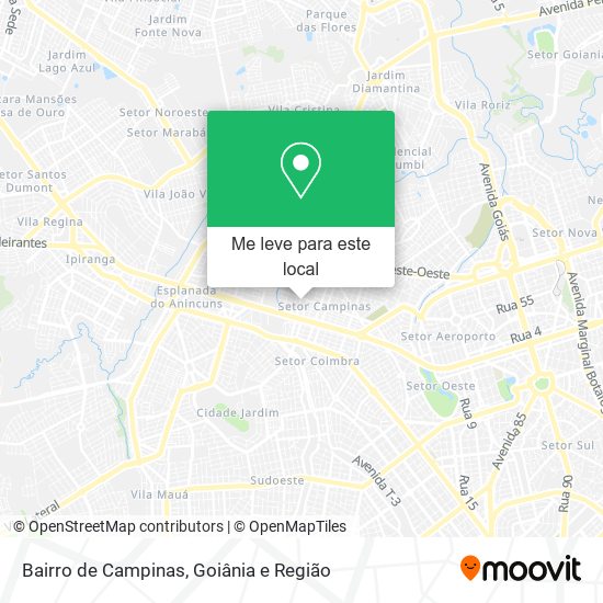 Bairro de Campinas mapa