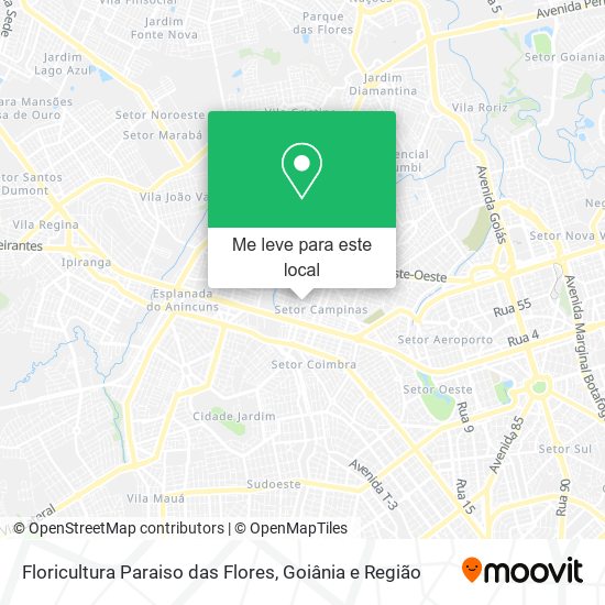 Floricultura Paraiso das Flores mapa