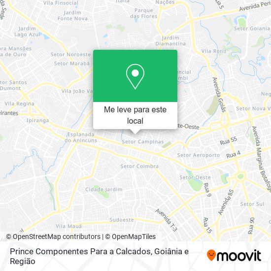 Prince Componentes Para a Calcados mapa