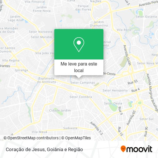 Coração de Jesus mapa