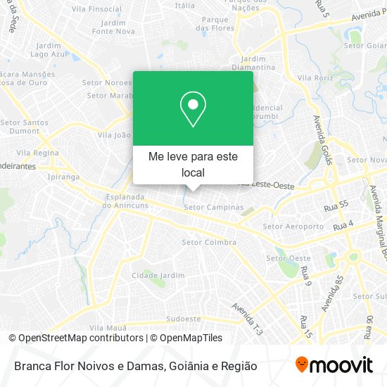 Branca Flor Noivos e Damas mapa