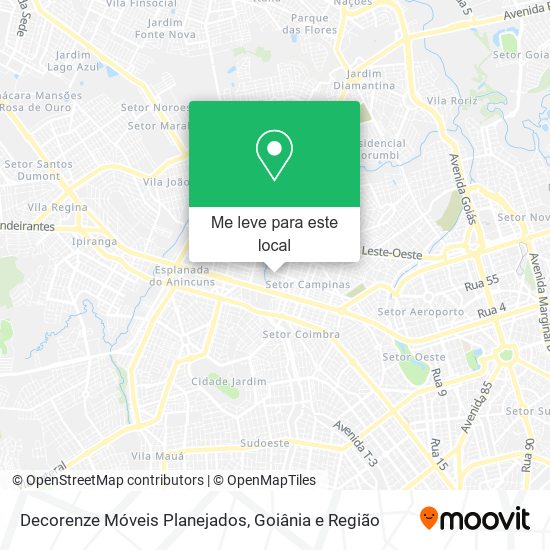 Decorenze Móveis Planejados mapa