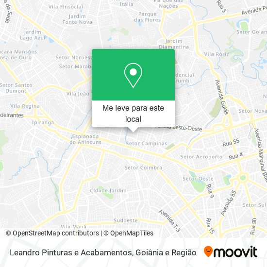 Leandro Pinturas e Acabamentos mapa