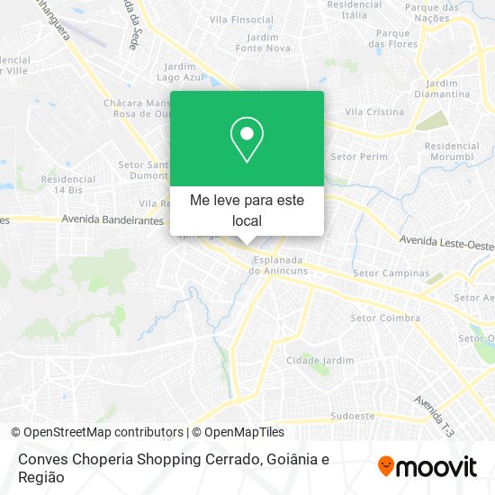 Conves Choperia Shopping Cerrado mapa