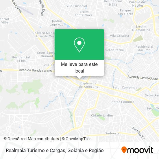 Realmaia Turismo e Cargas mapa