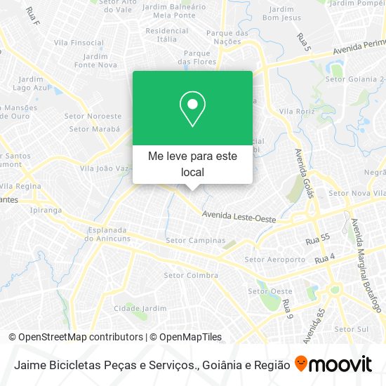 Jaime Bicicletas Peças e Serviços. mapa
