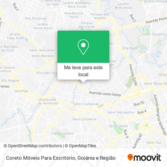 Coreto Móveis Para Escritório mapa