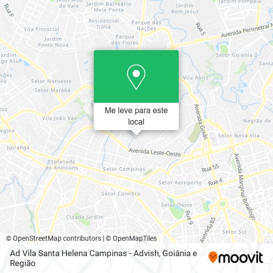 Ad Vila Santa Helena Campinas - Advish mapa