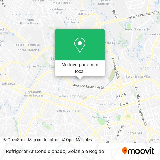 Refrigerar Ar Condicionado mapa