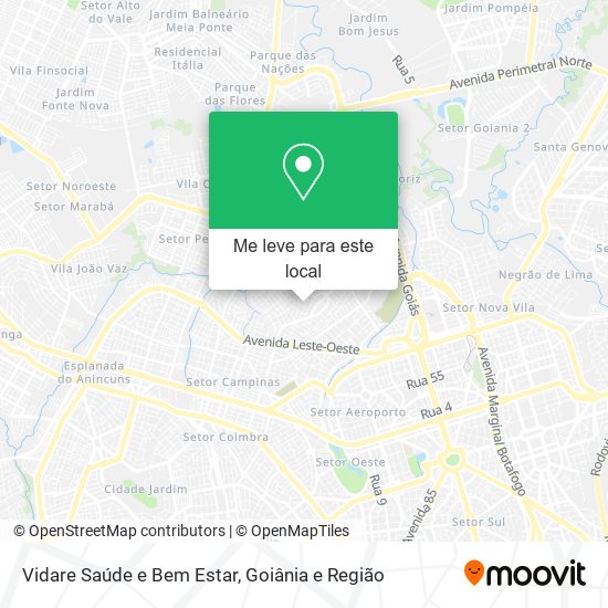 Vidare Saúde e Bem Estar mapa