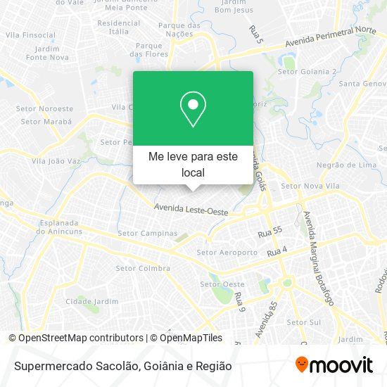 Supermercado Sacolão mapa