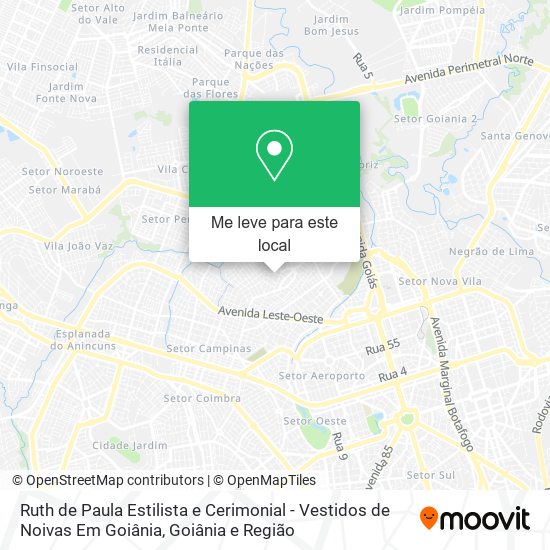 Ruth de Paula Estilista e Cerimonial - Vestidos de Noivas Em Goiânia mapa